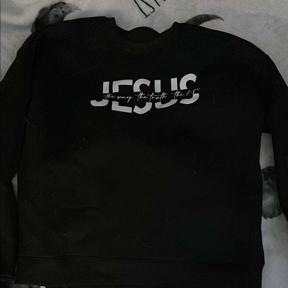 Black Graphic Men's Sweater